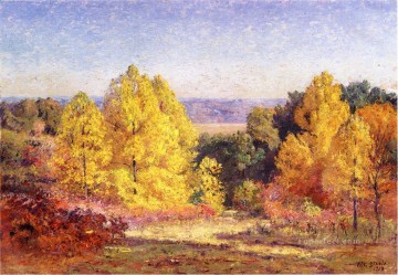  Theodore Painting - The Poplars Impressionist Indiana landscapes Theodore Clement Steele woods forest
